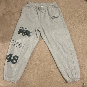 pac sun land rover grey and green sweatpants